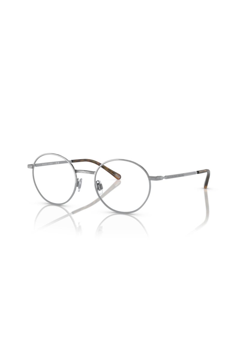 POLO Men's Round Prescription Glasses - Polished Silver - Image 1